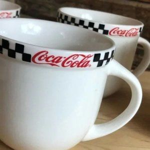 Set/2 COCA-COLA retro 50s diner style coffee mugs